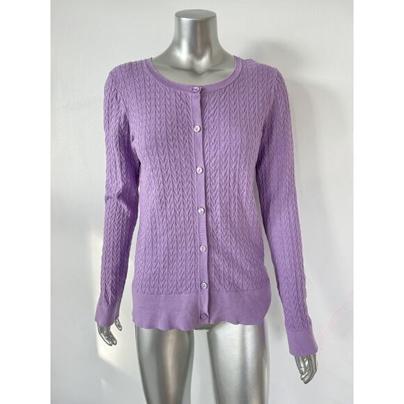 Vintage Pendleton Lavender Button Up Cardigan Sweater Sz XS Purple Knit FLAW - Picture 1 of 8